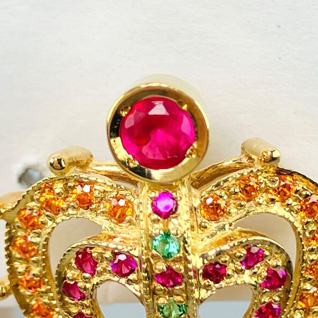 クリスティーナハン 「Peace King-TP」 K18 ダイヤ付王冠ブローチ