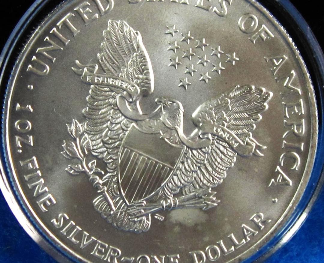 ０１年　カラー　アメリカンシルバーイーグル　１オンス１ドル銀貨　ＷＴＣリメンバー