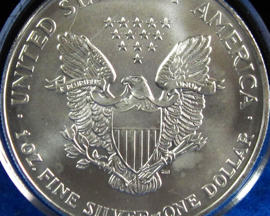 ０１年　カラー　アメリカンシルバーイーグル　１オンス１ドル銀貨　ＷＴＣリメンバー