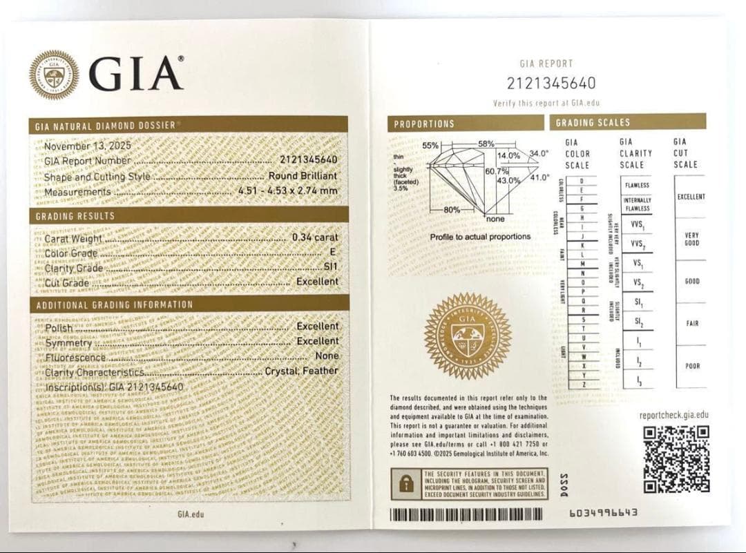 PT天然ダイヤモンドピアス 計0.6ct GIA鑑定書付き