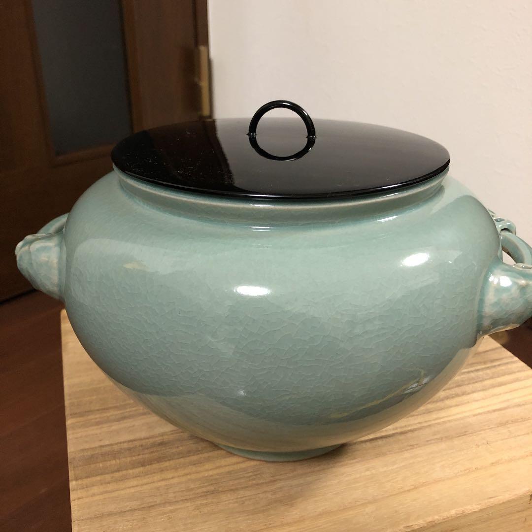 漢青陶窯　金福漢作　水指