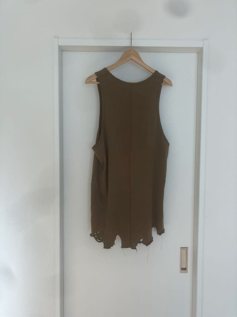 ANCELLM　DAMAGE TANK TOP(BROWN)