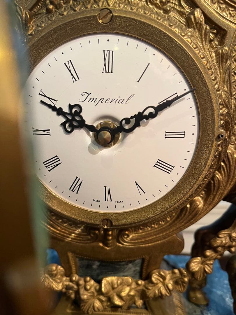 イタリア製 Imperial 置き時計 燭台セット　アンティーク
