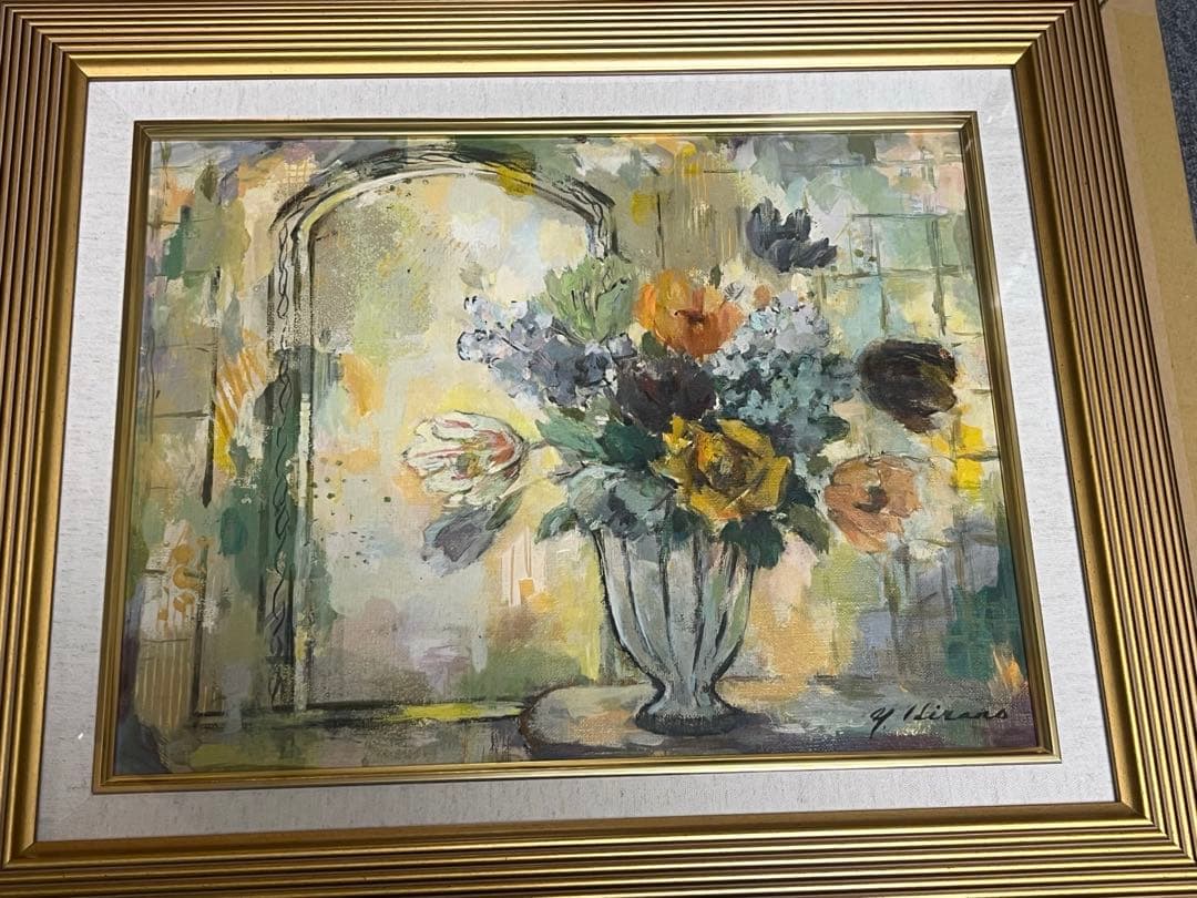 油彩画 トスカーナの窓　平野能子