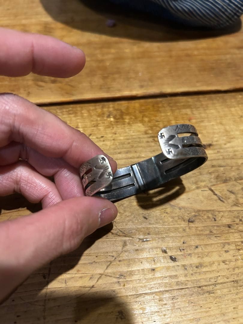 ビンテージ　ナバホ　スワスティカ　卍　バングル