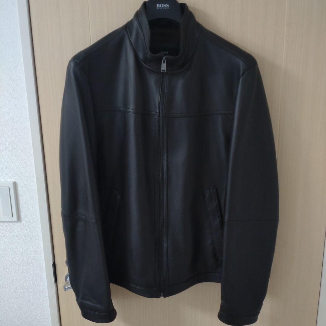 ヒューゴボスのレザーシングルライダースジャケット(中谷さん専用)