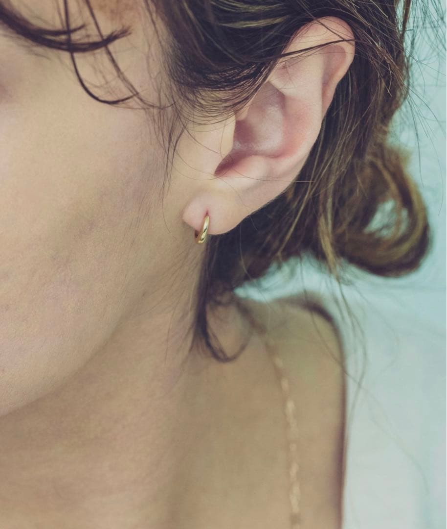 ete K18YG フープ ピアス