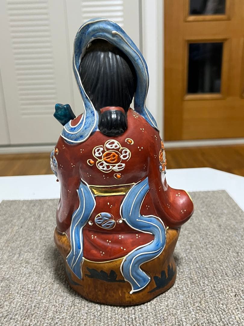 九谷焼 七福神 毘沙門天 弁財天様 金彩 色絵 縁起物 陶器人形 工芸品 骨董品