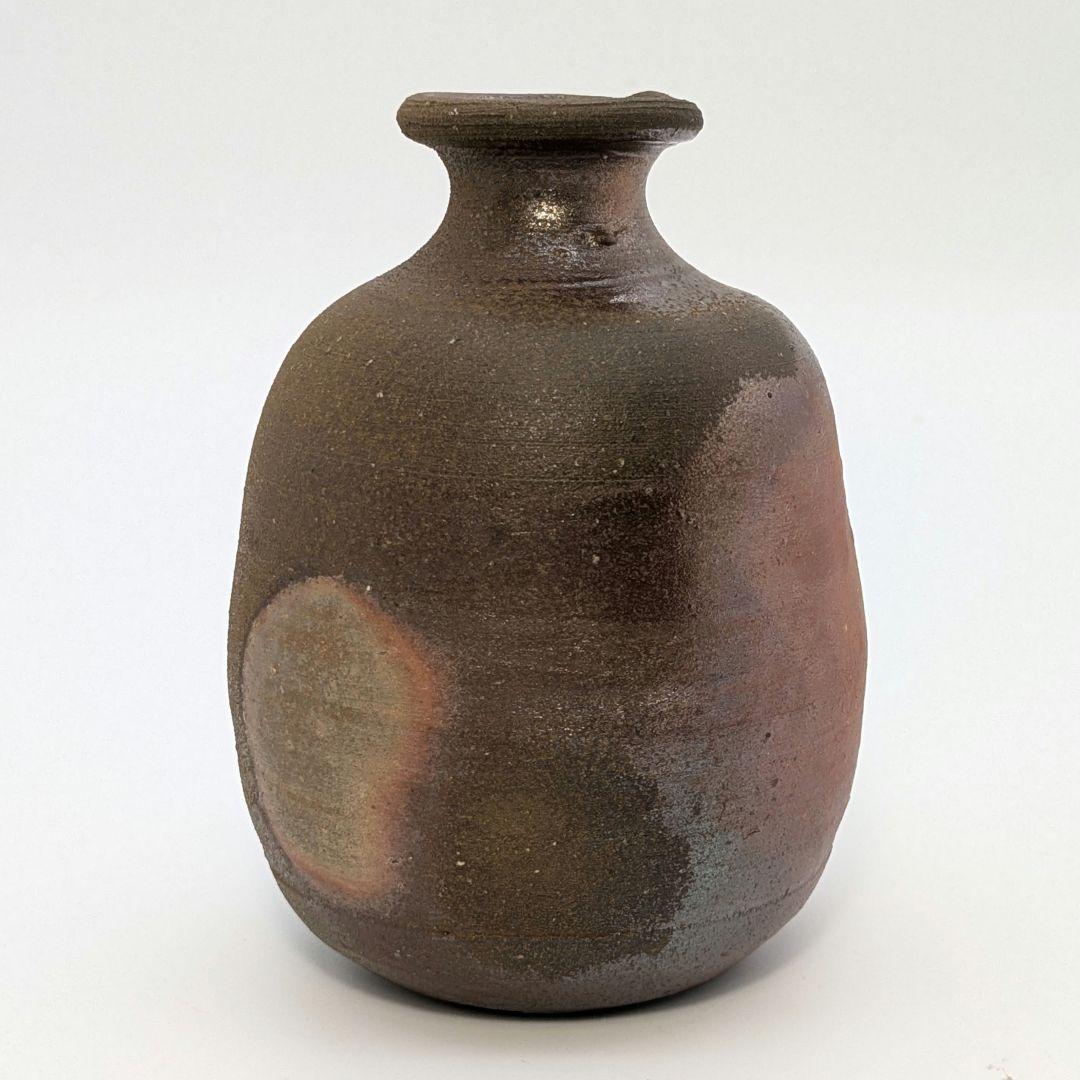 人間国宝 藤原雄 備前焼 虹彩徳利 共箱共布栞 酒器 とっくり 虹備前 食器