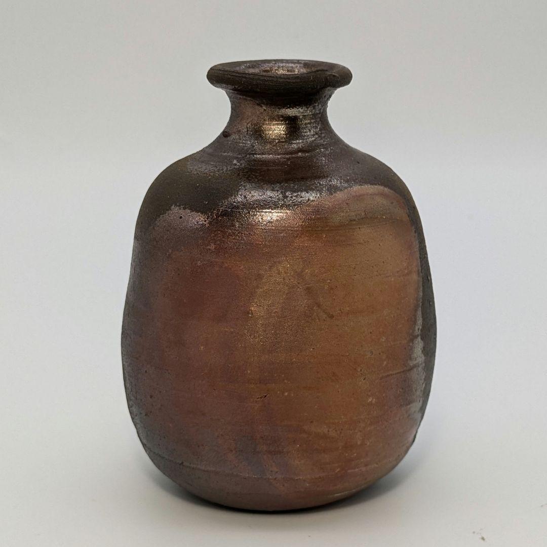 人間国宝 藤原雄 備前焼 虹彩徳利 共箱共布栞 酒器 とっくり 虹備前 食器