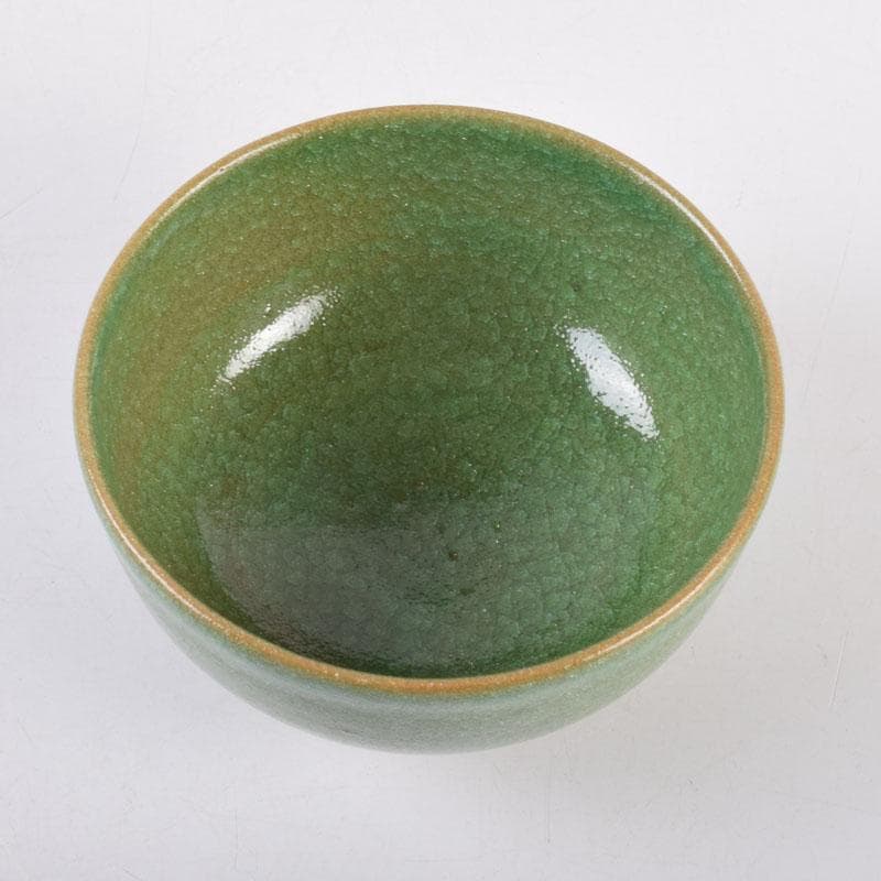 茶道具　美濃焼　加納臣峰作　茶碗　共布　極め箱　C　8391