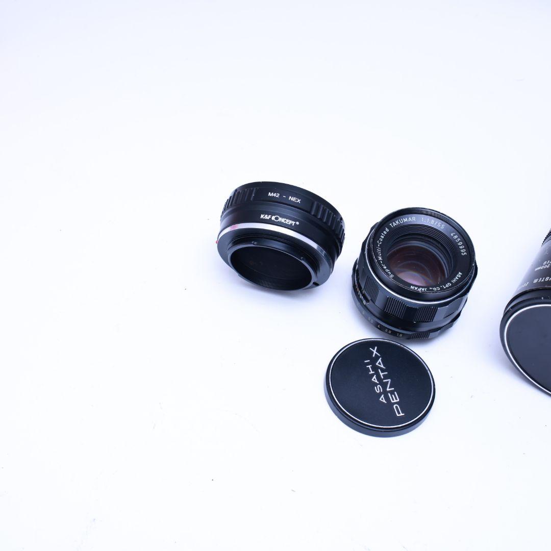 M42レンズ2本　SONY　αEマウントアダプター付き