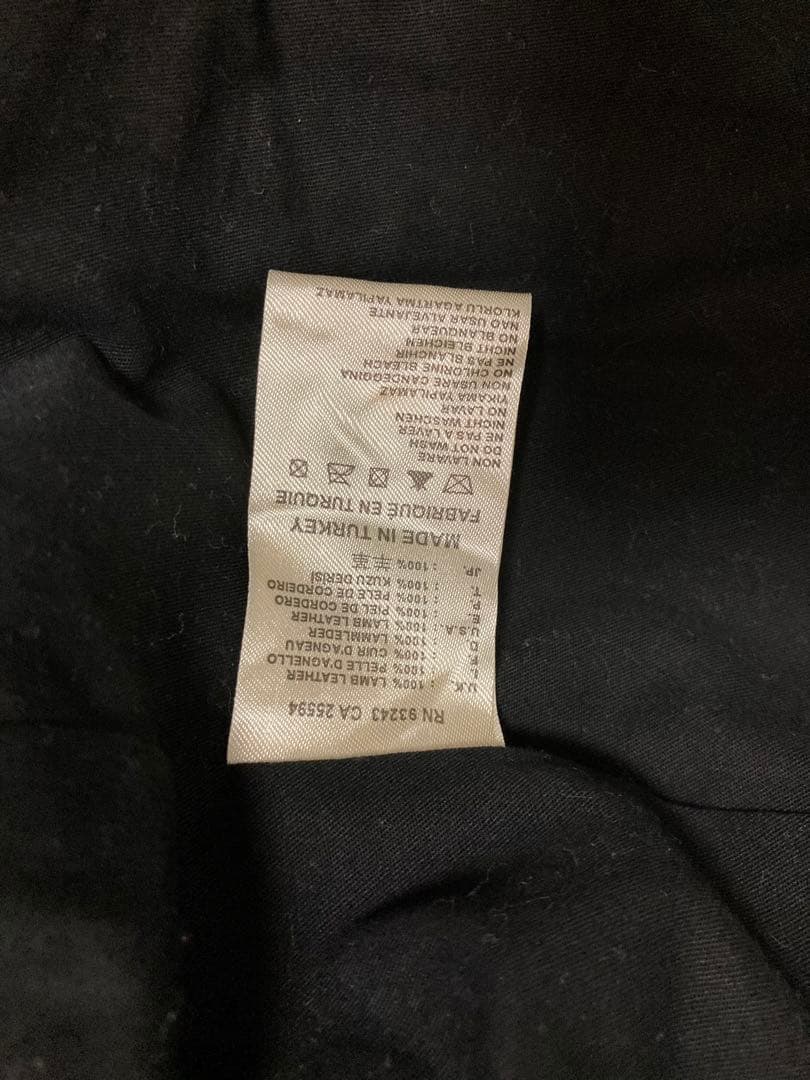 DIESEL ブラックレザーシングルライダース M