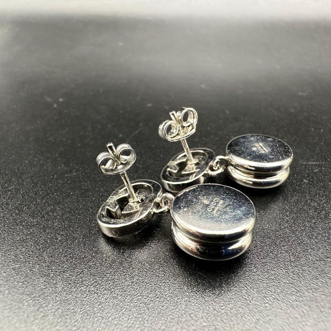 美品✨　GUCCI　グッチ　ピアス　クリスタル　インターロッキング　1571