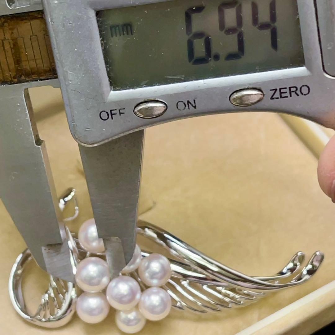 極美品！本真珠 アコヤ真珠 ペンダントトップ＆ブローチ 2way 箱付き