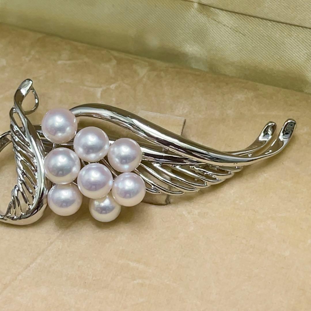 極美品！本真珠 アコヤ真珠 ペンダントトップ＆ブローチ 2way 箱付き