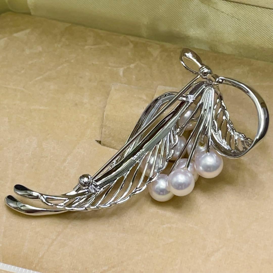 極美品！本真珠 アコヤ真珠 ペンダントトップ＆ブローチ 2way 箱付き