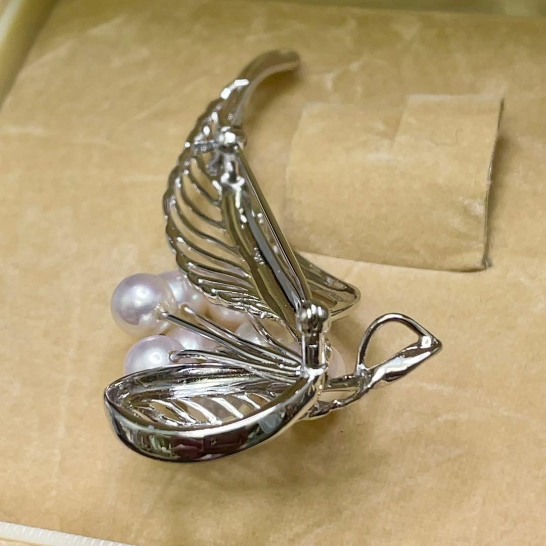 極美品！本真珠 アコヤ真珠 ペンダントトップ＆ブローチ 2way 箱付き