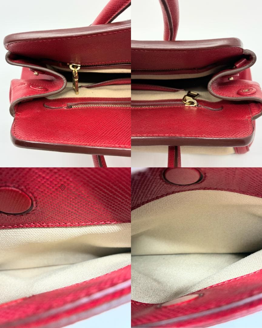 PRADA プラダ 赤 レッド サフィアーノ ハンドバッグ A1350A1