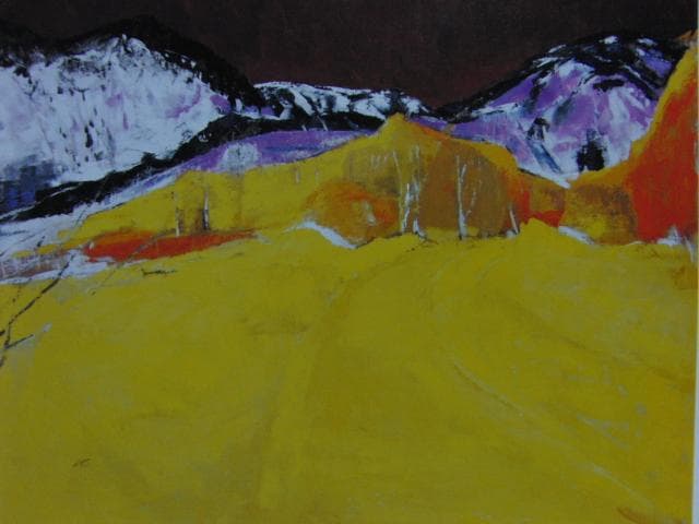 岡田菊恵、道、希少な画集より、新品高級額・額装付、状態良好