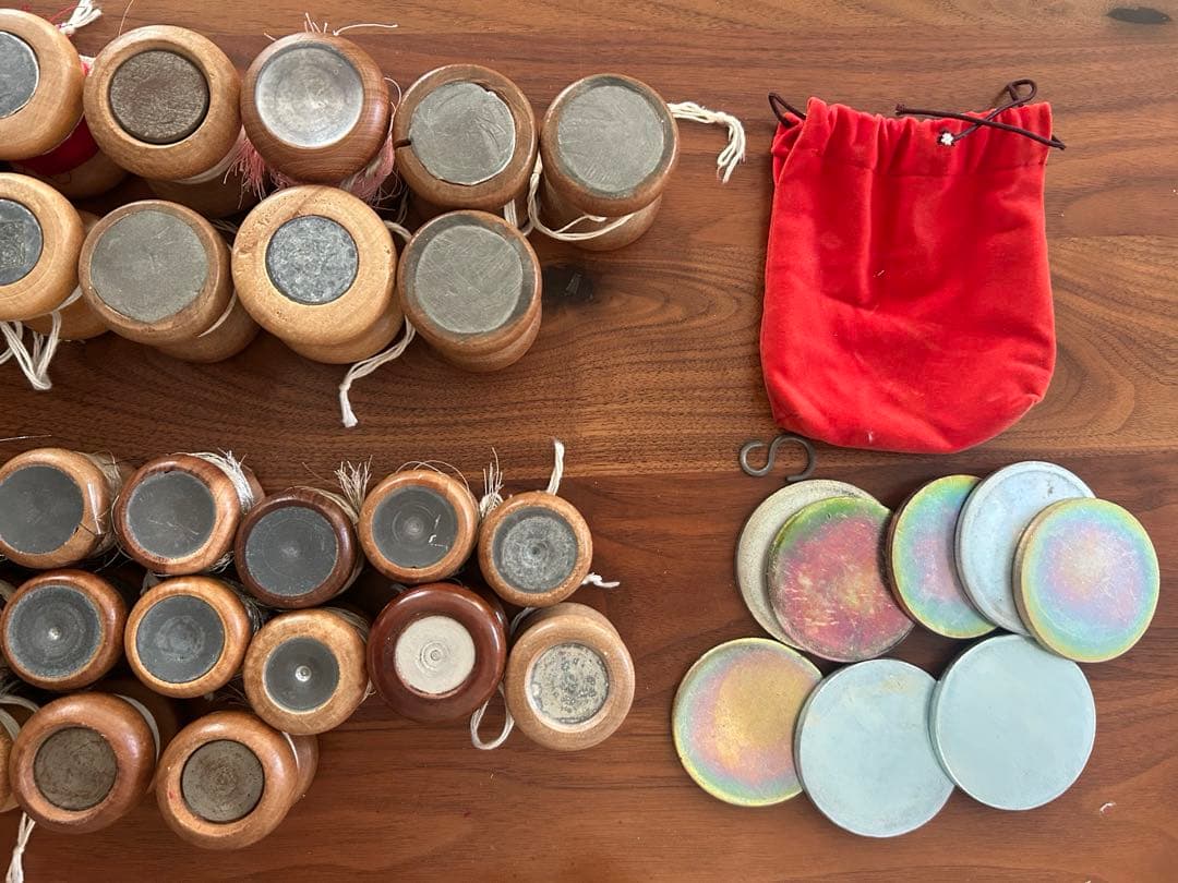 組み紐　組紐　重り　組玉　計55個！！大17、中27、小11個　重り板計720g