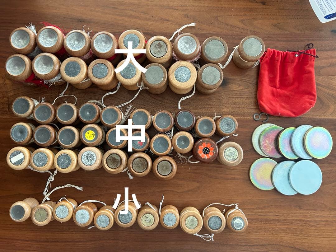 組み紐　組紐　重り　組玉　計55個！！大17、中27、小11個　重り板計720g