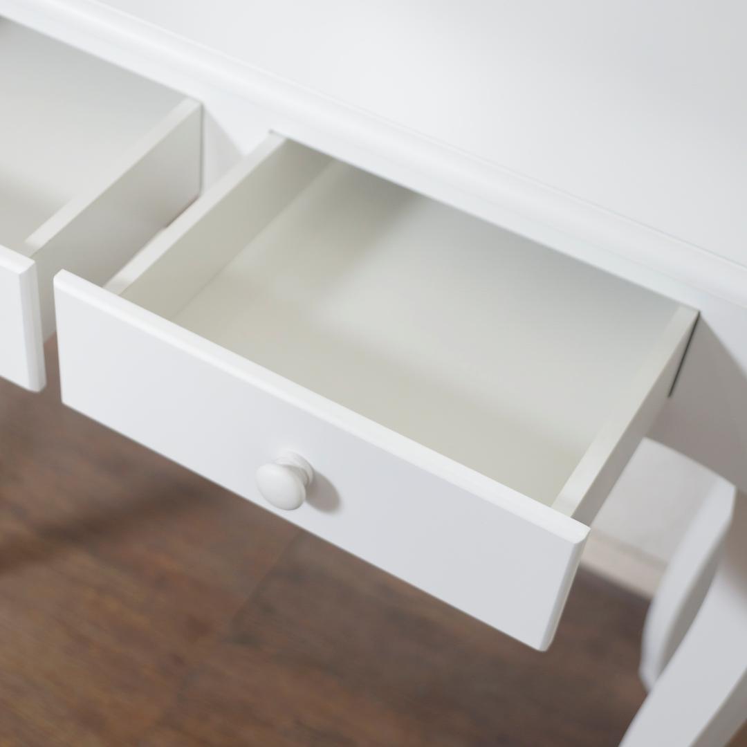 【新品】LED女優ライト　ドレッサー＆スツール　三面鏡　明るさ無段階調節