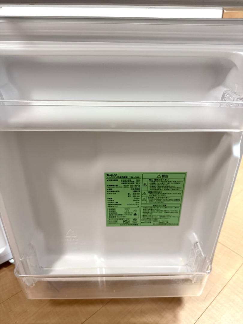 送料込❗️ヤマダ 90L 小型冷蔵庫 右開き 一人暮らし単身　2018年製　清掃済