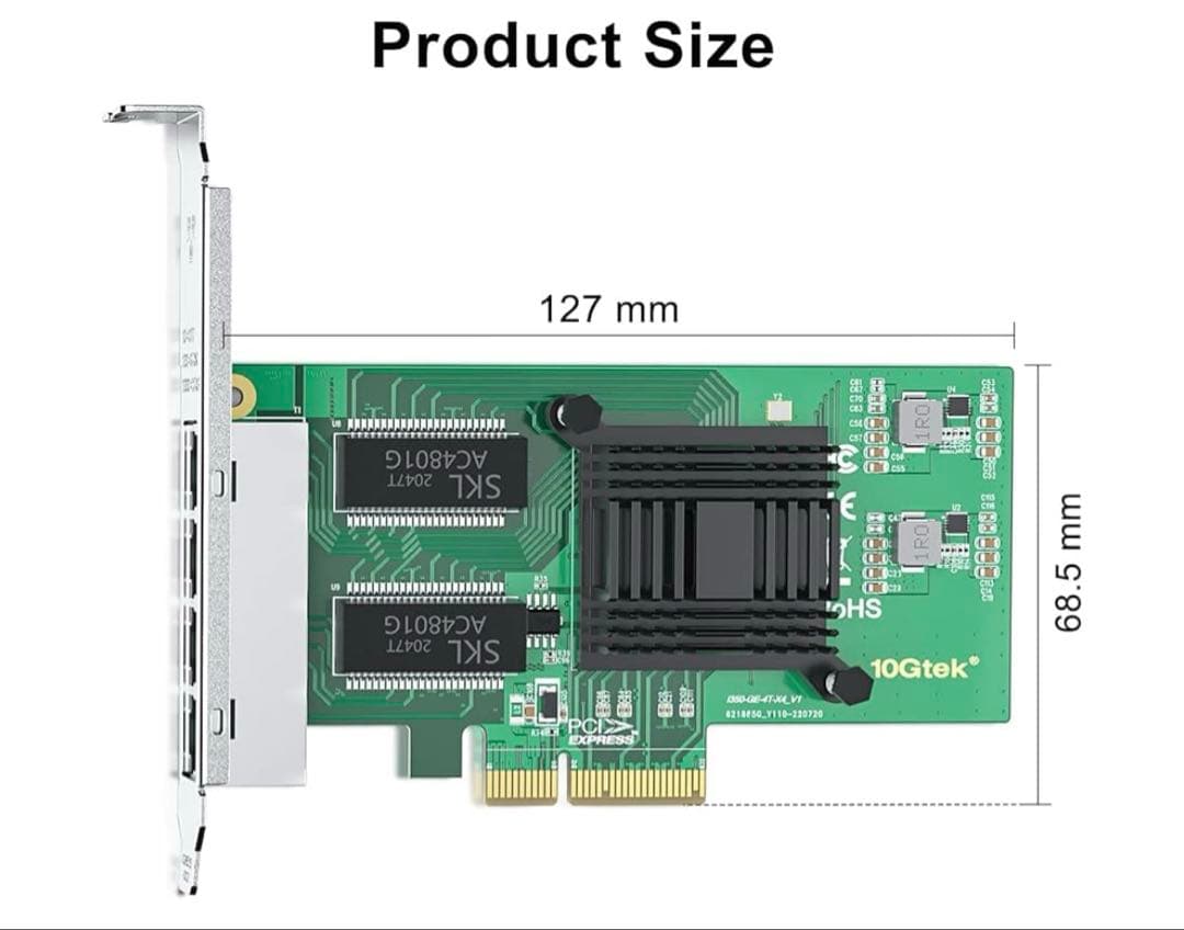 拡張カード 512118 10Gtek Intel I350 PCI-E 2.1 X4