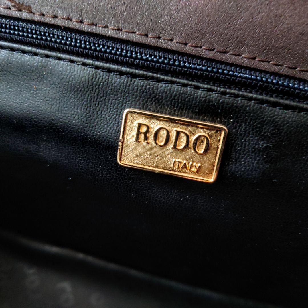 高級 希少モデル イタリア製 RODO 2way バッグ ゴールド スエード