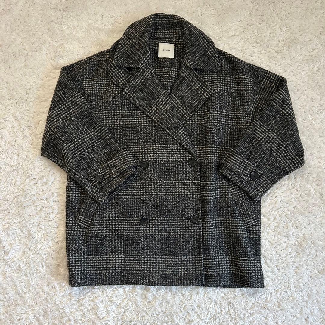 （24AW）Spick & Span Wスライバーチェックハーフコート