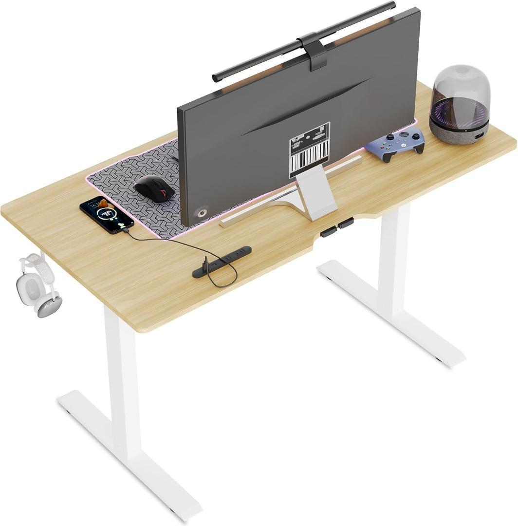 ゲーミングデスク 電動昇降式 パソコンデスク 120×60×72-117cm