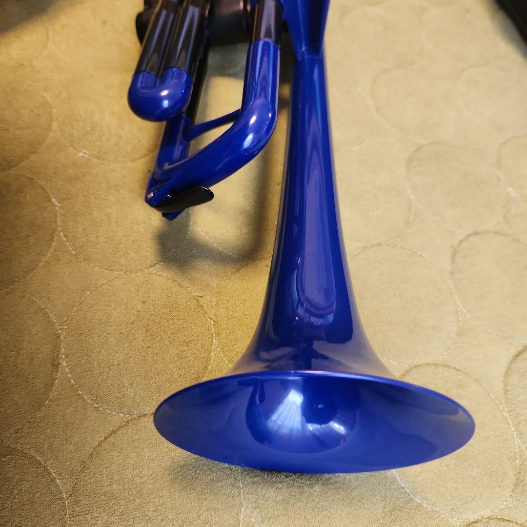 pTrumpet 青 トランペット 本体 ケース付き　中古品　美品