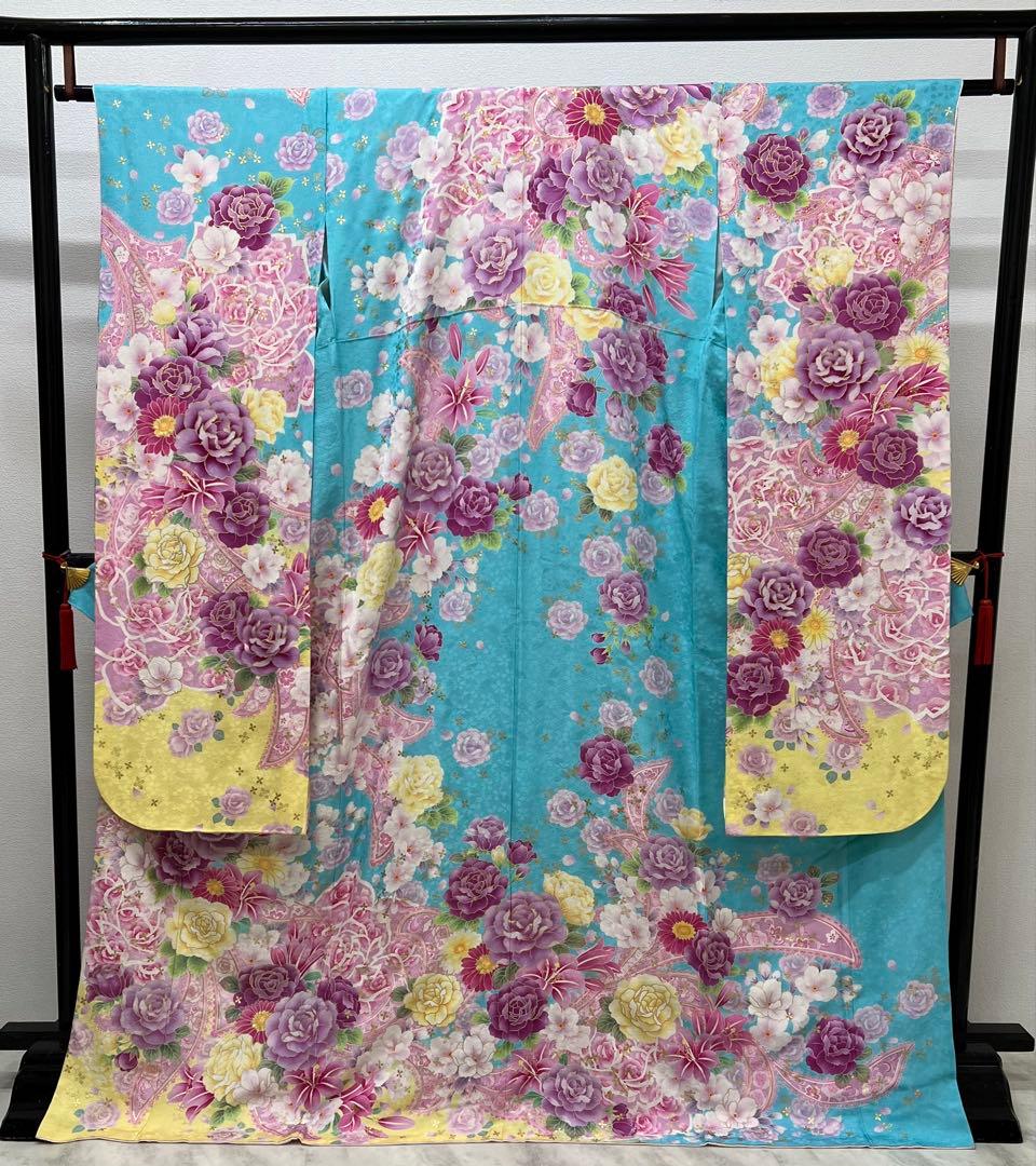 振り袖　フルセット　別誂長襦袢　金彩加工　長尺袋帯　成人式　結婚式　695