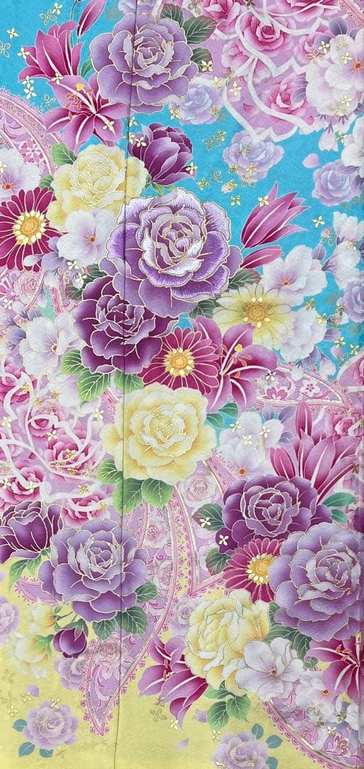 振り袖　フルセット　別誂長襦袢　金彩加工　長尺袋帯　成人式　結婚式　695