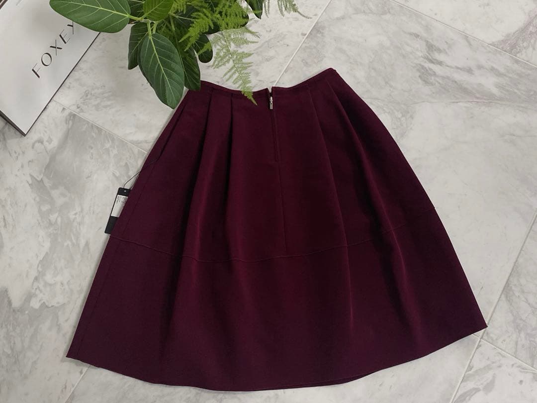 新品・未使用★FOXEY/フォクシースカート バロン 38 バーガンディ