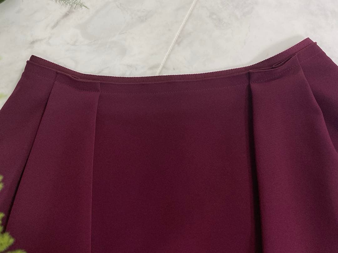 新品・未使用★FOXEY/フォクシースカート バロン 38 バーガンディ
