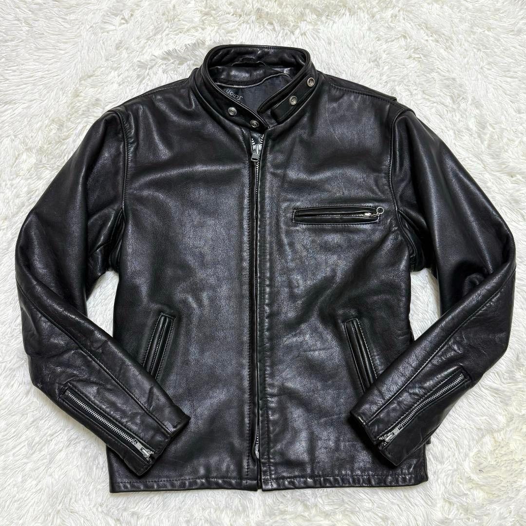 米国製40⭐️Schott ショット 641 シングルライダース カウレザー 黒