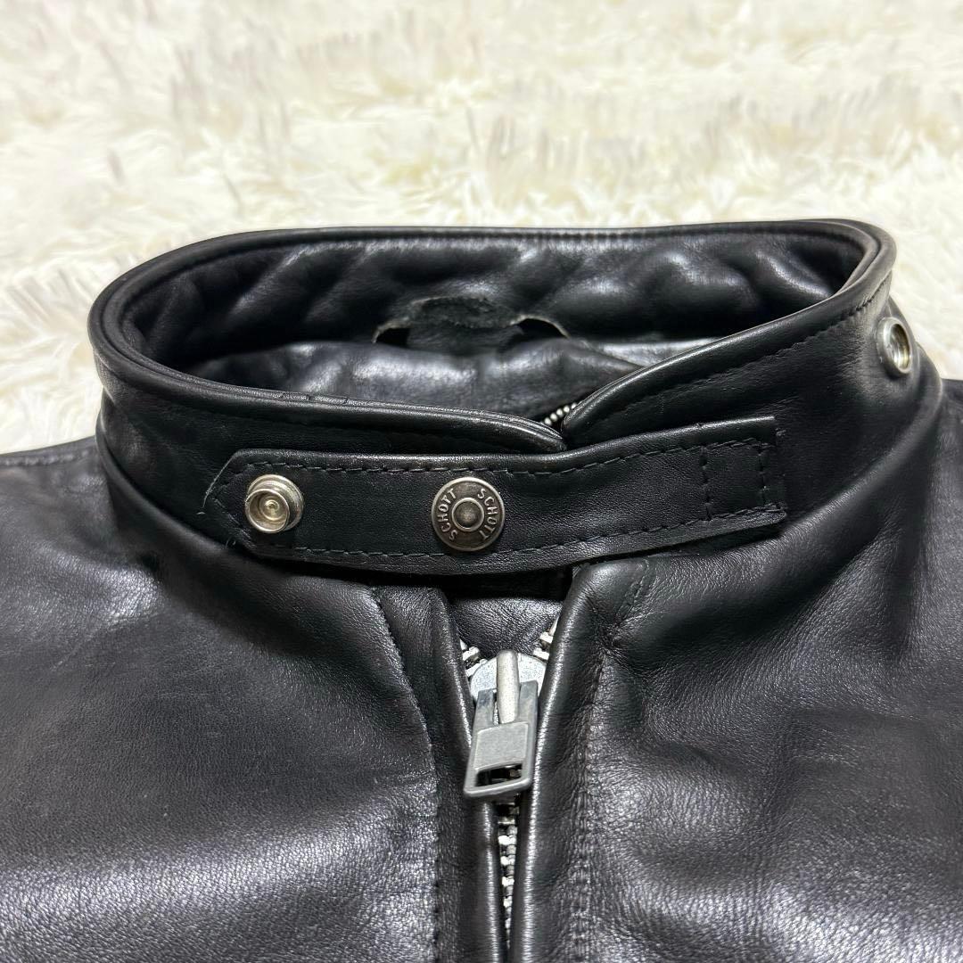 米国製40⭐️Schott ショット 641 シングルライダース カウレザー 黒