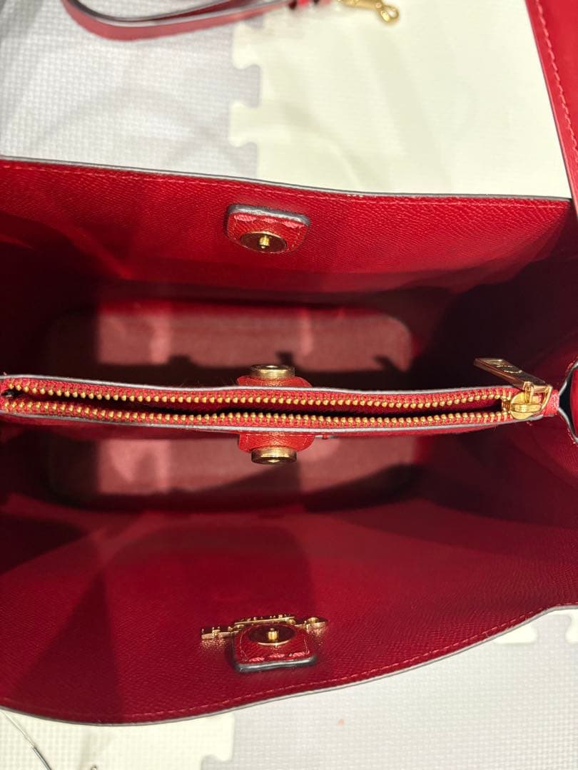 COACH H2192-91512ショルダーバッグ ブラウン/レッド