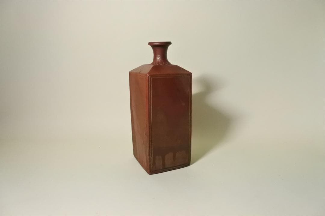 明治時代　備前　角徳利　酒器　骨董品　アンティーク　e