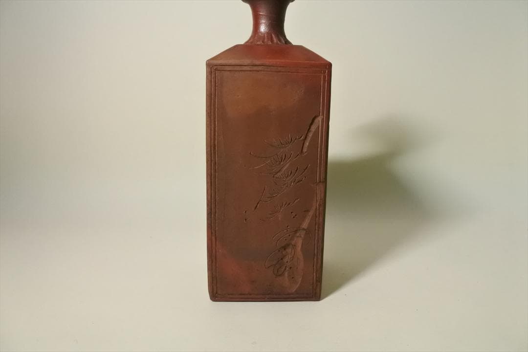 明治時代　備前　角徳利　酒器　骨董品　アンティーク　e