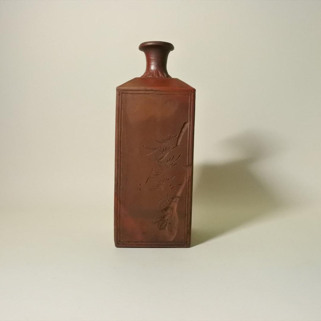 明治時代　備前　角徳利　酒器　骨董品　アンティーク　e