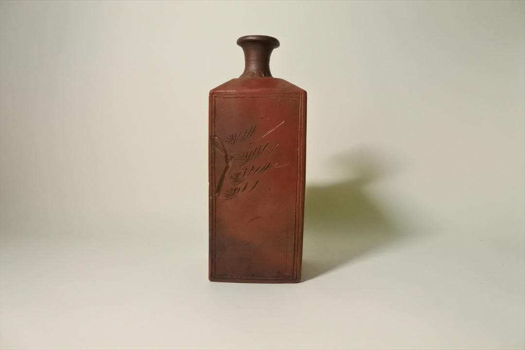 明治時代　備前　角徳利　酒器　骨董品　アンティーク　e