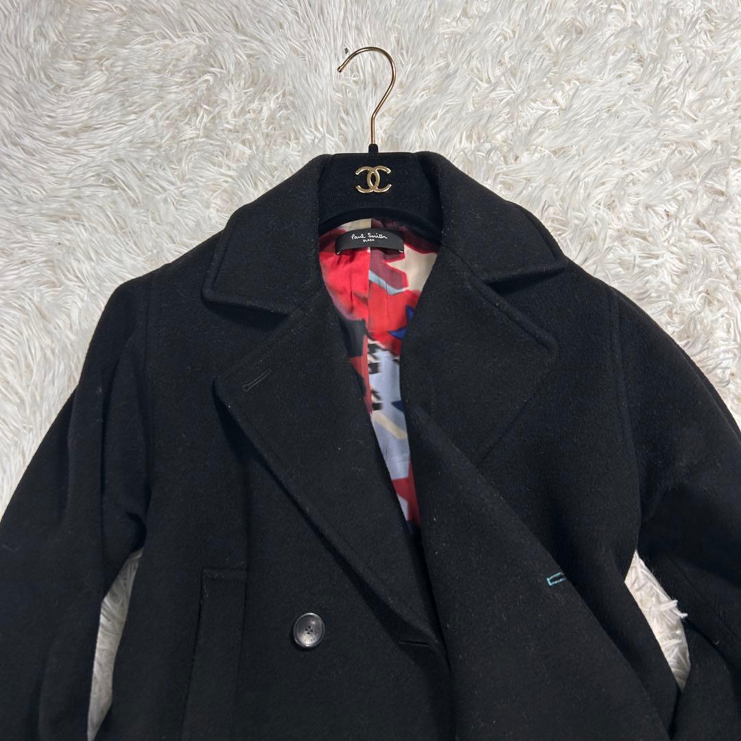 美品✨PaulSmith チェスター ロング コート 内側 千鳥マルチカラー Ｌ