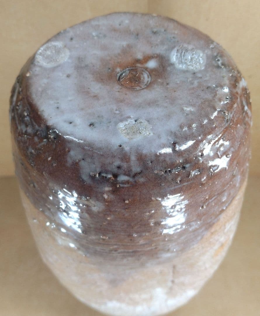 岡田裕 萩花入≪裏千家 十五代 鵬雲斎書付≫共箱 栞2 萩焼 岡田窯八代目 美品