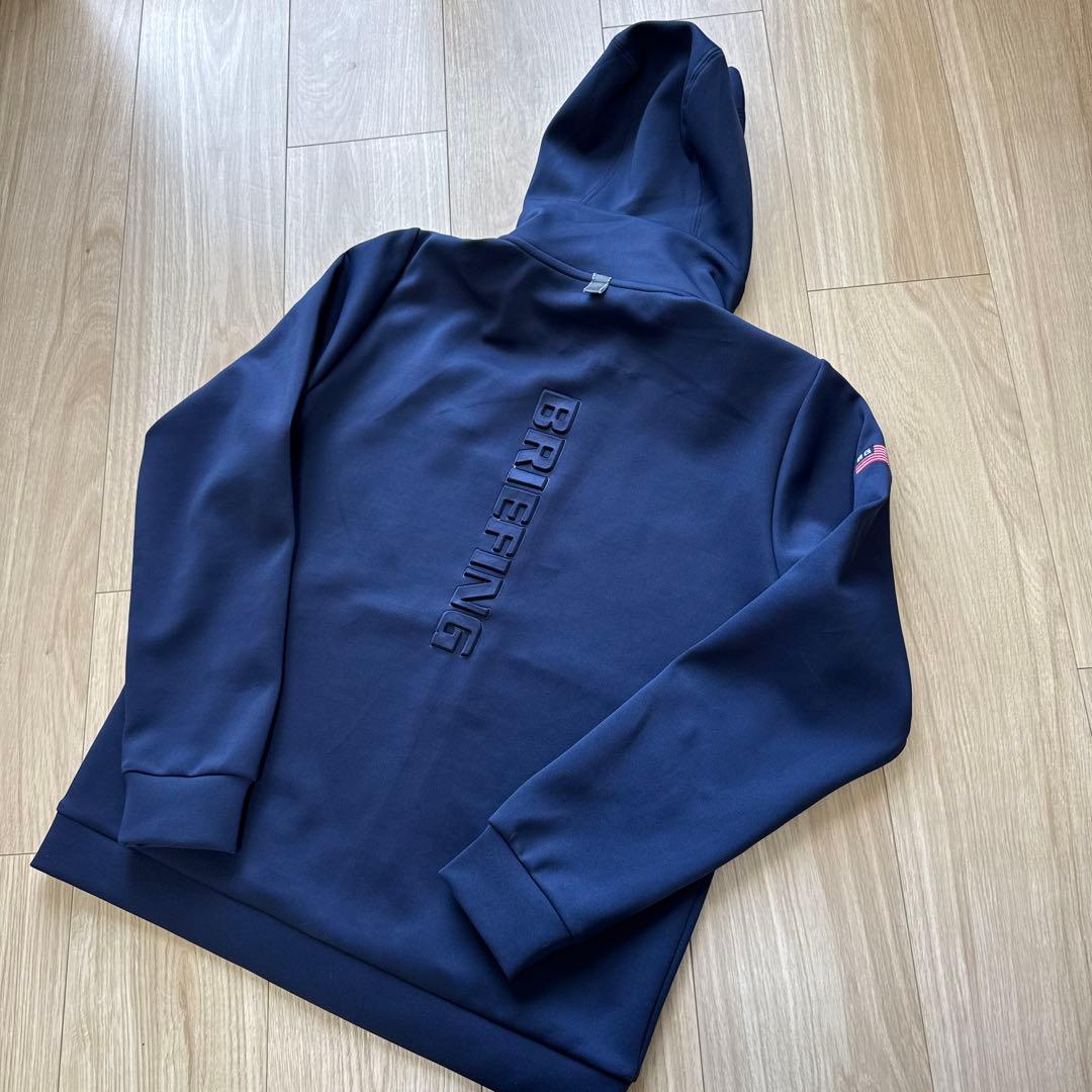 BRIEFING ネイビーパーカー　フード付き　レディース