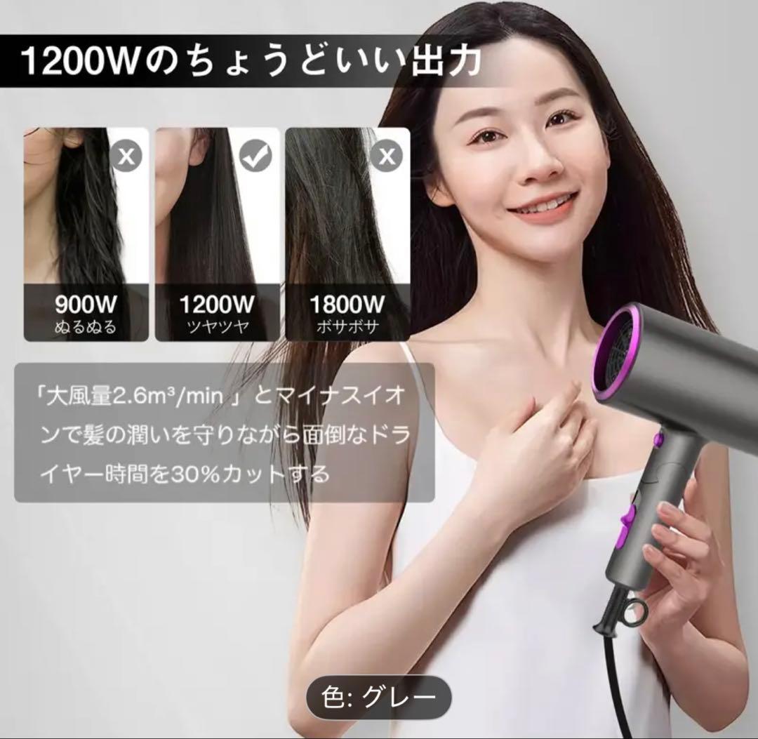 2025進化版 ドライヤー グレー