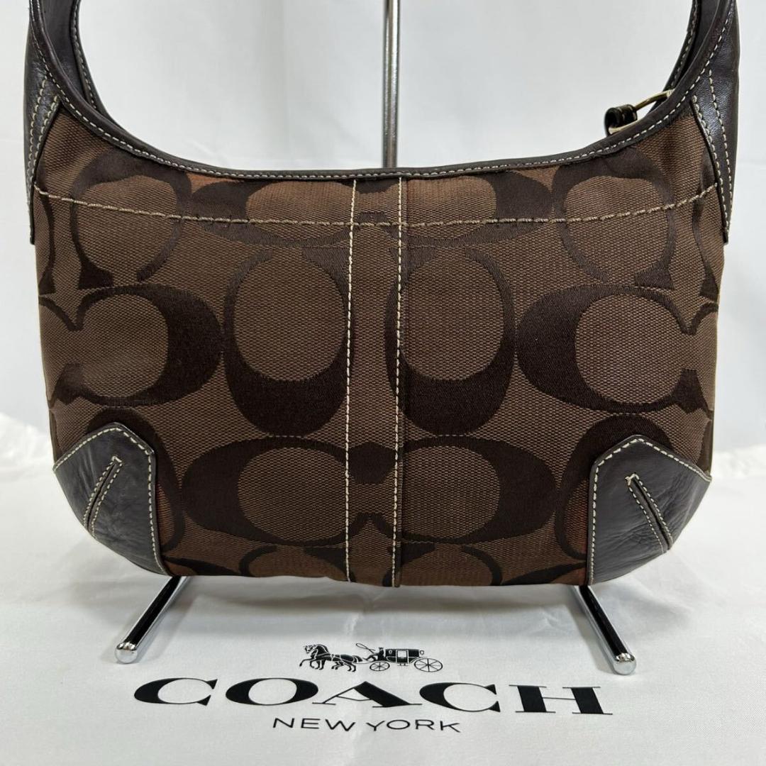 【極美品】コーチ ソーホー シグネチャー ワンハンドバッグ レザー キャンバス