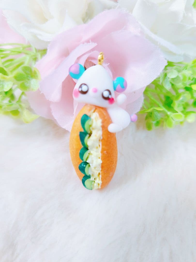 七夕チーズケーキ　バンビ　フェイクスイーツ　樹脂粘土　スイーツデコ　チャーム